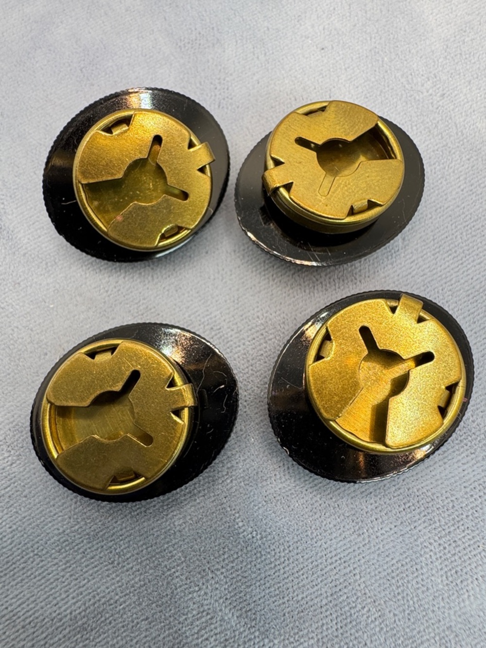Vintage Amber Color Oval Button Covers (Set of 4) - Picture 3 of 3